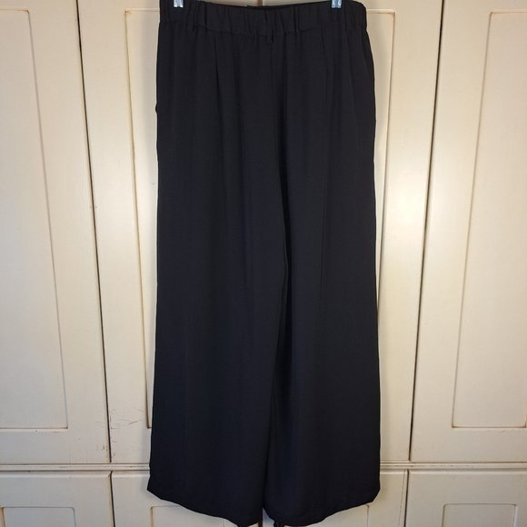 Tron Jori Women's Wide Leg Black Flowy Pants Size Large - Picture 8 of 11